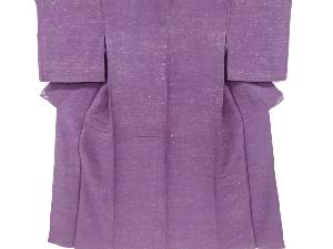 アンティーク　霞模様織り出し手織り節紬着物